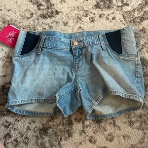 Maternity blue Jean shorts